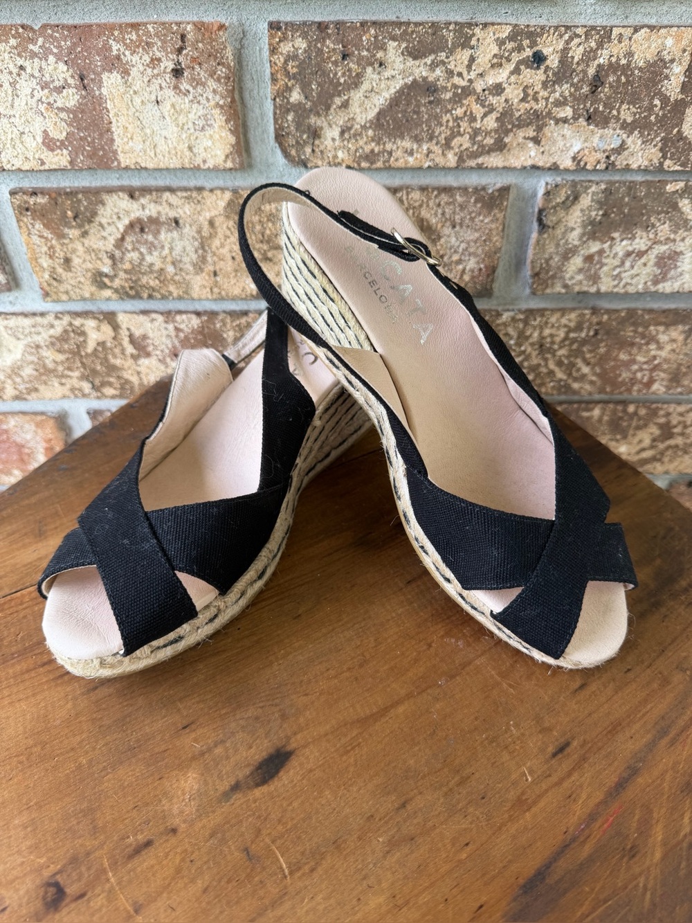 Viscata Llansa Canvas Espadrille Sandal Wedges Women’s Size 8